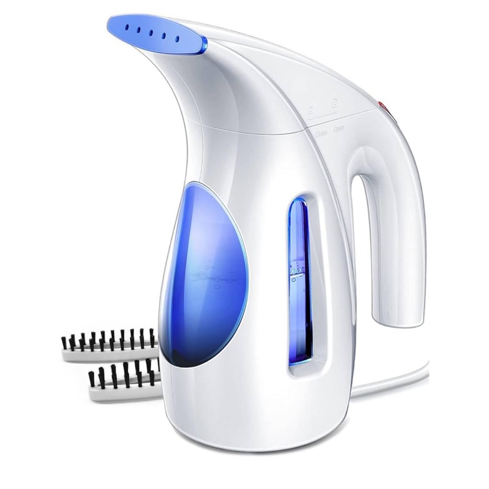 White and Blue Handheld Garment Steamer